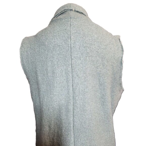 Tahari wool blend long duster vest Women's 1X cardigan olive / army green warm - Picture 15 of 16